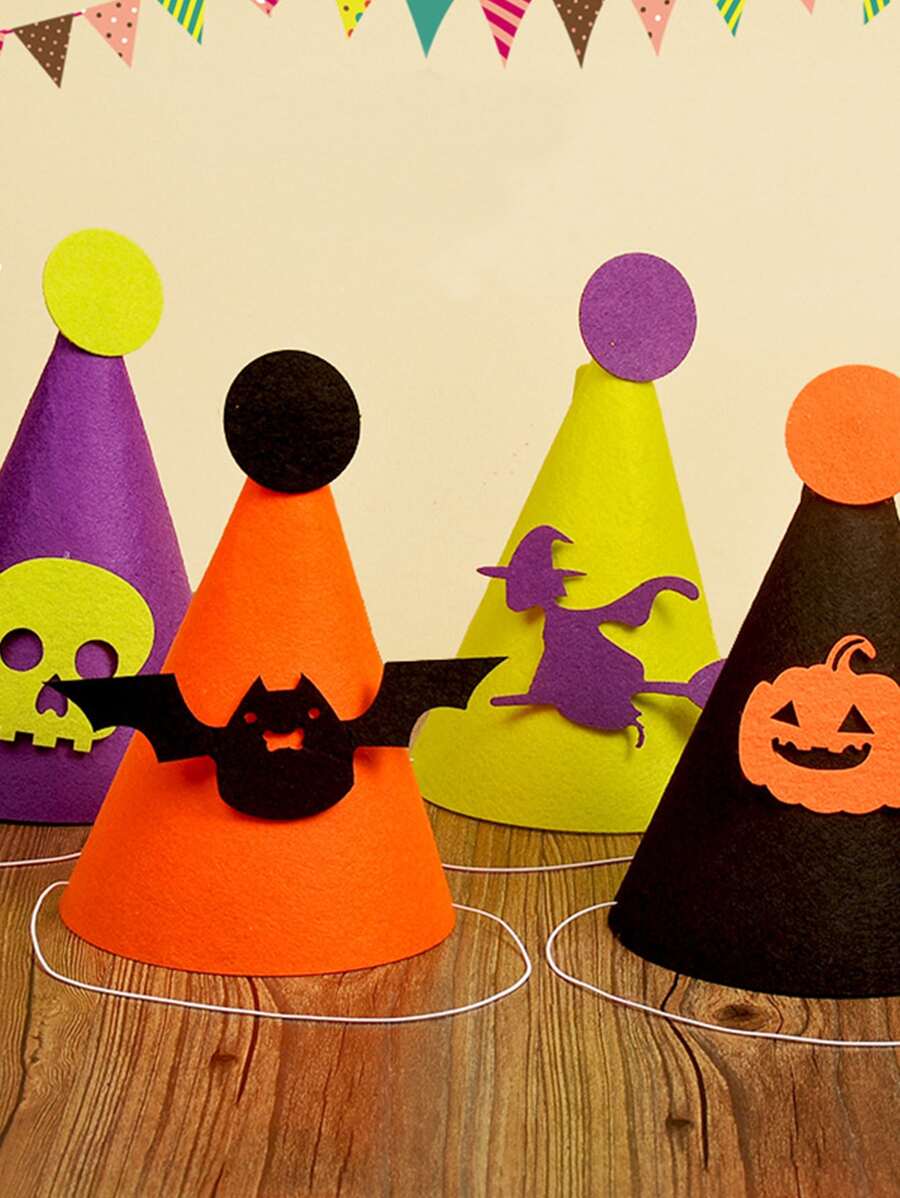 4 pezzi cappello Halloween pipistrello & decorato zucca festa