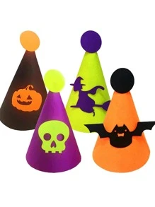 4 pezzi cappello Halloween pipistrello & decorato zucca festa