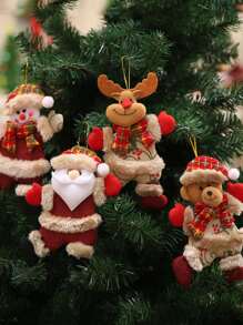 1pc Christmas Cartoon Design Random Hanging Decoration - Multicolor - View 1