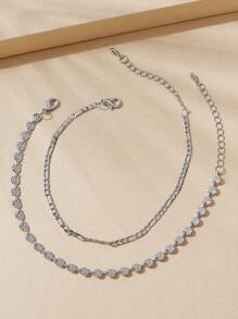 2 cái Vòng trang trí Vòng chân Vòng tay - Bạc - Xem 2