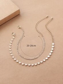 2 cái Vòng trang trí Vòng chân Vòng tay - Vàng - Xem 4