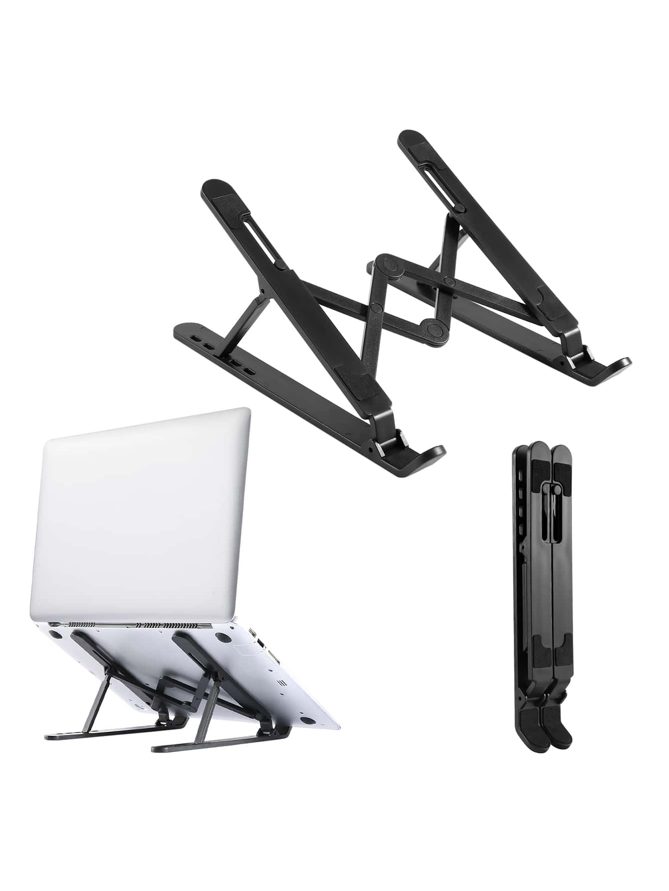 Foldable Desktop PC Stand - Black - View 1
