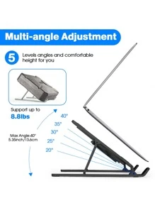 Foldable Desktop PC Stand - Black - View 4