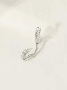 Anillo de vientre escorpión - Plateado - Ver 2