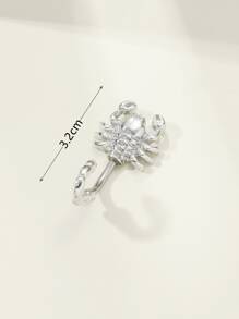 Anillo de vientre escorpión - Plateado - Ver 4