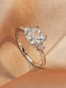 Nhẫn Khối Zirconia  Trang trí - Bạc - Xem 1