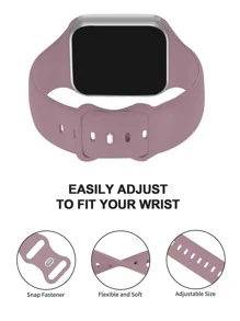 5pcs/Set Sport Bands Compatible With Apple Watch Band 38mm 40mm 41mm 42mm 44mm 45mm 49mm,Colorful And Versatile Soft Silicone Waterproof Strap Compatible With Apple Watch Apple Watch Series 9 Ultra 8 7 6 5 4 3 2 1 SE Women Men - Baby Blue - View 4