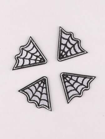 4入組蜘蛛網設計熨燙貼片