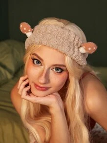 ROMWE Fairycore Băng đô Tắm màu trơn - Lạc đà - Xem 3