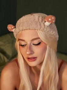 ROMWE Fairycore Băng đô Tắm màu trơn - Lạc đà - Xem 4