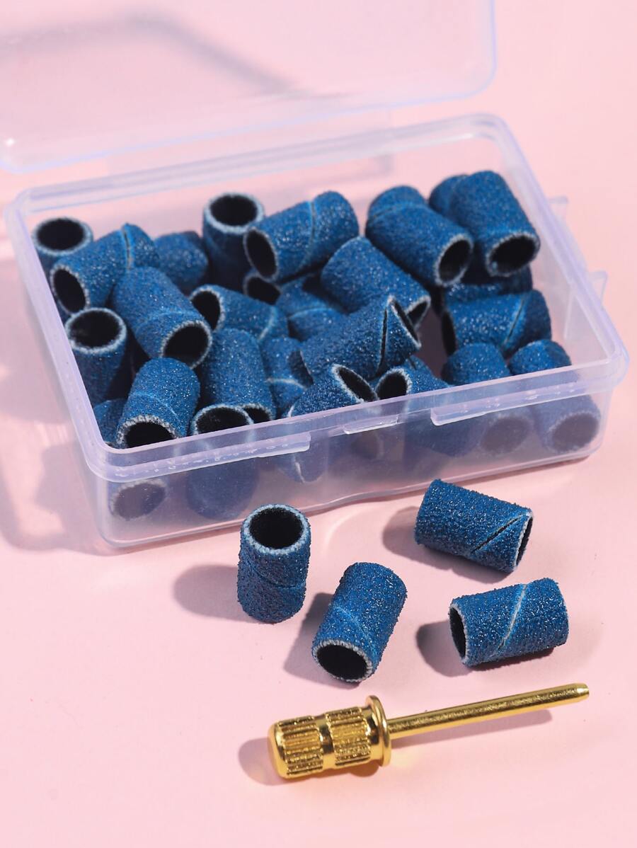 35入組指甲打磨環帶套裝 - 藏蓝色 - 查看 1