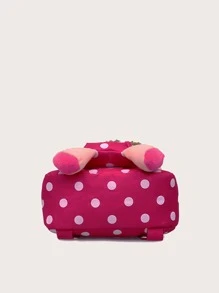 Girls Cartoon Figure Decor Backpack - Pink - View 3
