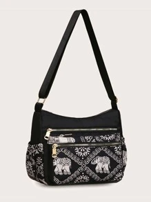 Túi đeo chéo Thú vật Có thể điều chỉnh được Đúng mốt - màu đen - Xem 1