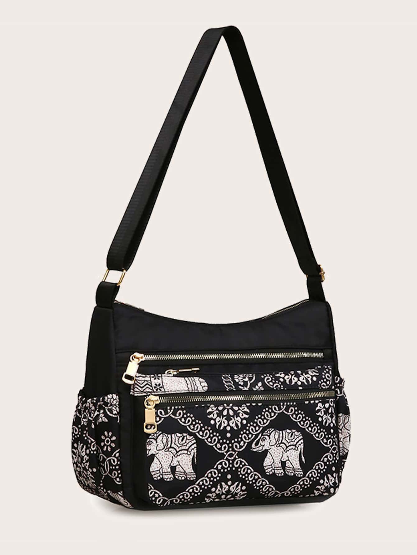 Túi đeo chéo Thú vật Có thể điều chỉnh được Đúng mốt - màu đen - Xem 1