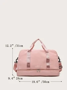 JIAKALIE 1pc Letter Graphic Training Bag - Pink - View 8