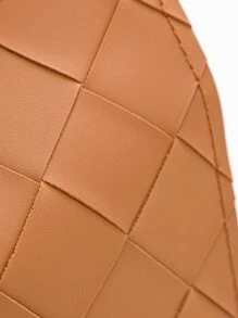 1pc Solid Color PU Leather Square Tissue Box Cover With Buckle Design, Suitable For Bedroom, Living Room, Dining Table, Bar Counter And Office Desk - Brown - View 7