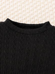 小女童拼接星星網紗荷葉邊洋裝 - 黑色 - 查看 6