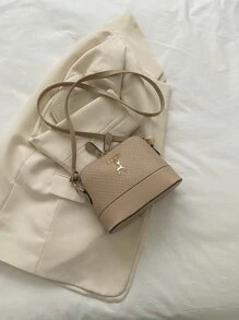 Túi Crossbody Nữ Hình học Có thể điều chỉnh được Đúng mốt - Lạc đà - Xem 1