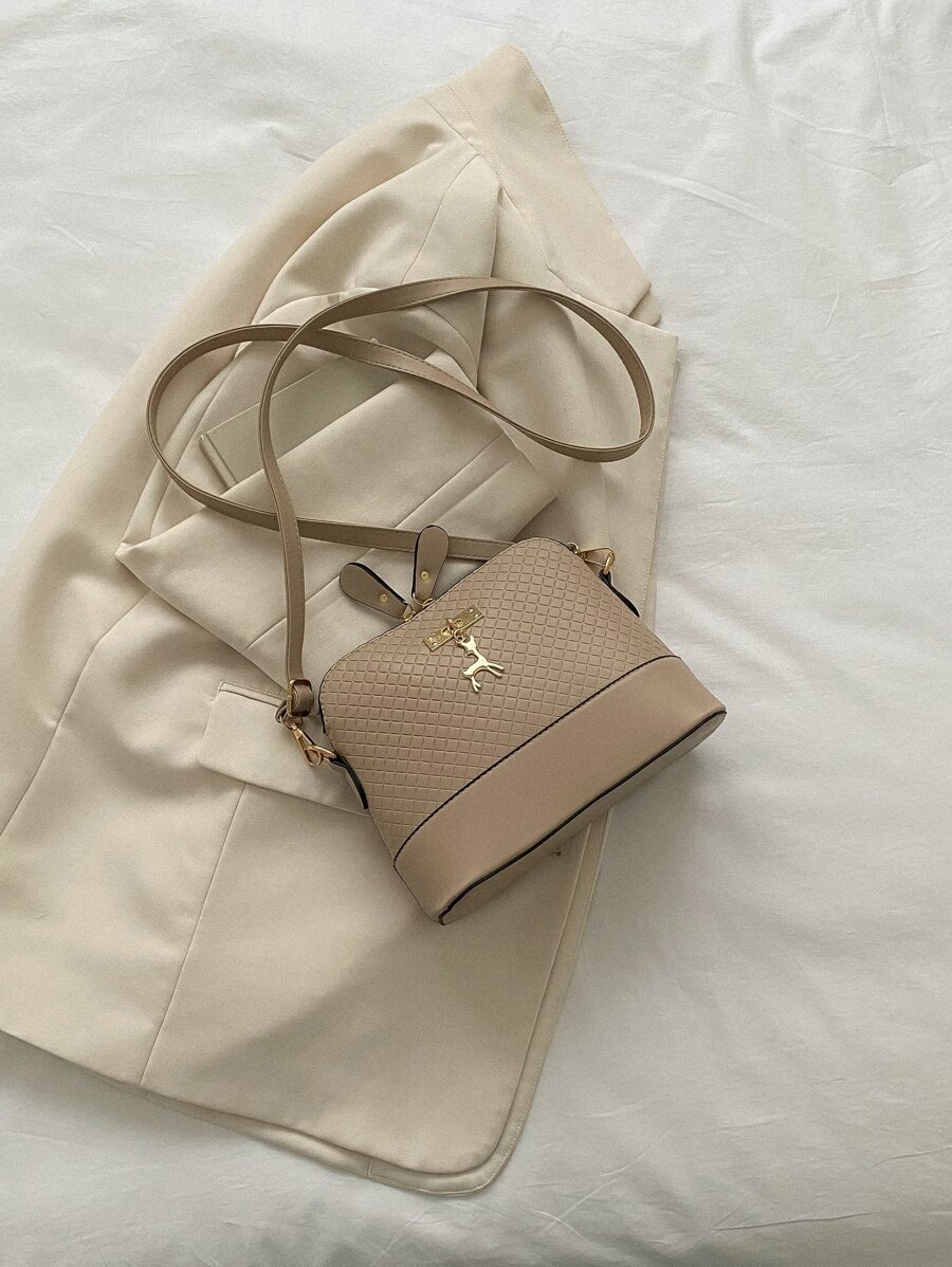 Túi Crossbody Nữ Hình học Có thể điều chỉnh được Đúng mốt - Lạc đà - Xem 1