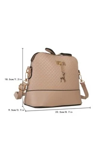 Túi Crossbody Nữ Hình học Có thể điều chỉnh được Đúng mốt - Lạc đà - Xem 3