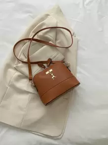 Túi Crossbody Nữ Hình học Có thể điều chỉnh được Đúng mốt - Rỉ Nâu - Xem 1