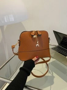 Túi Crossbody Nữ Hình học Có thể điều chỉnh được Đúng mốt - Rỉ Nâu - Xem 2