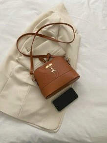 Túi Crossbody Nữ Hình học Có thể điều chỉnh được Đúng mốt - Rỉ Nâu - Xem 4