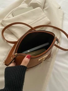 Túi Crossbody Nữ Hình học Có thể điều chỉnh được Đúng mốt - Rỉ Nâu - Xem 5