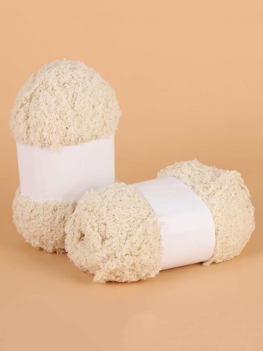 1skein Plain Yarn - Beige - View 1