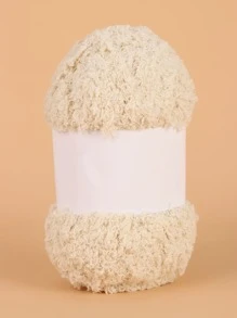 1skein Plain Yarn - Beige - View 2