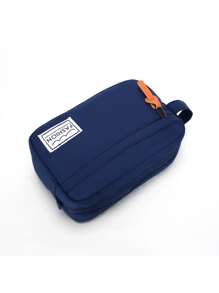 男士手拿包男士手提包男士手拿包腋下包大容量便攜輕便適用於商業適用於戶外適合旅行織物極簡休閒商務字母貼飾適合男士禮品給男朋友 - 藍色 - 查看 5