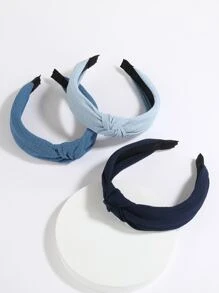 3pcs Knot Decor Headband - Multicolor - View 3
