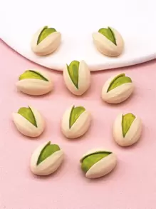 10pcs Simulation Pistachio Design DIY Hair Accessory - Multicolor - View 1