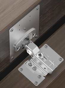 1pc Stainless Steel Door Hinge Repair Kit, Multifunction Cabinet Fixing Tool, For Home - Silver - View 3