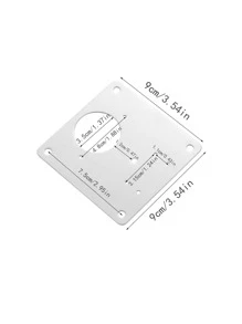 1pc Stainless Steel Door Hinge Repair Kit, Multifunction Cabinet Fixing Tool, For Home - Silver - View 2