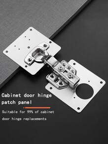 1pc Stainless Steel Door Hinge Repair Kit, Multifunction Cabinet Fixing Tool, For Home - Silver - View 5