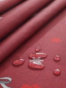 1pc Waterproof & Oilproof Christmas Holiday Scene Decoration Tablecloth With Digital Print, For New Year's Eve, Party, Outdoor Family Gathering, Home Dinner Table Cloth, Creative Design - Multicolor - View 3