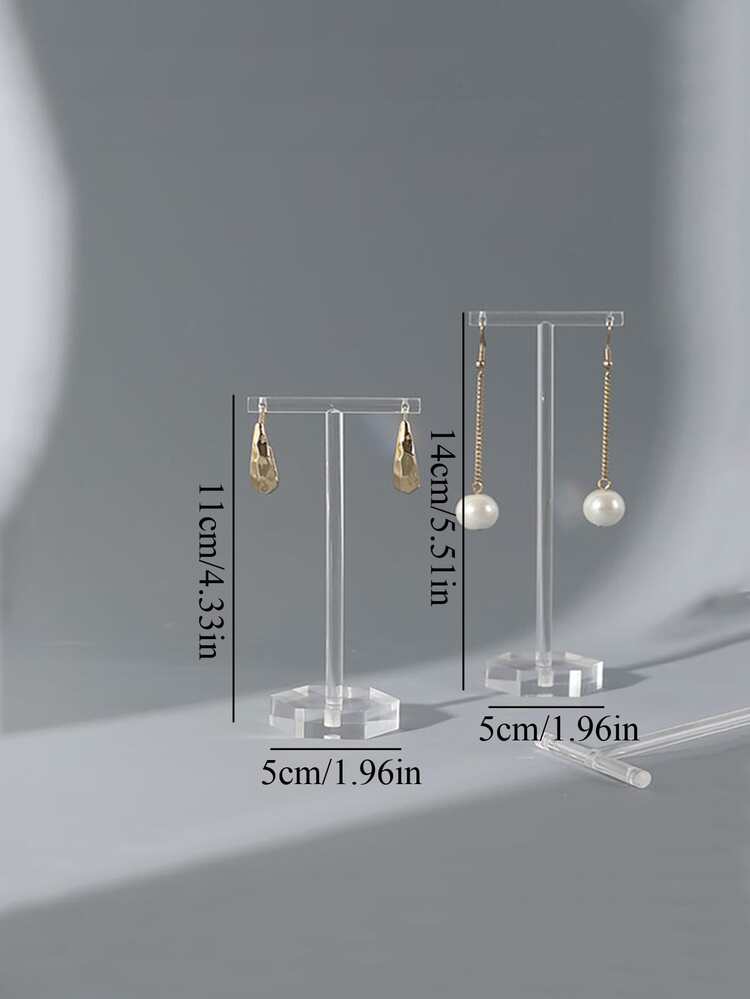 2pcs Random Earring Jewelry Tower - Clear - View 6