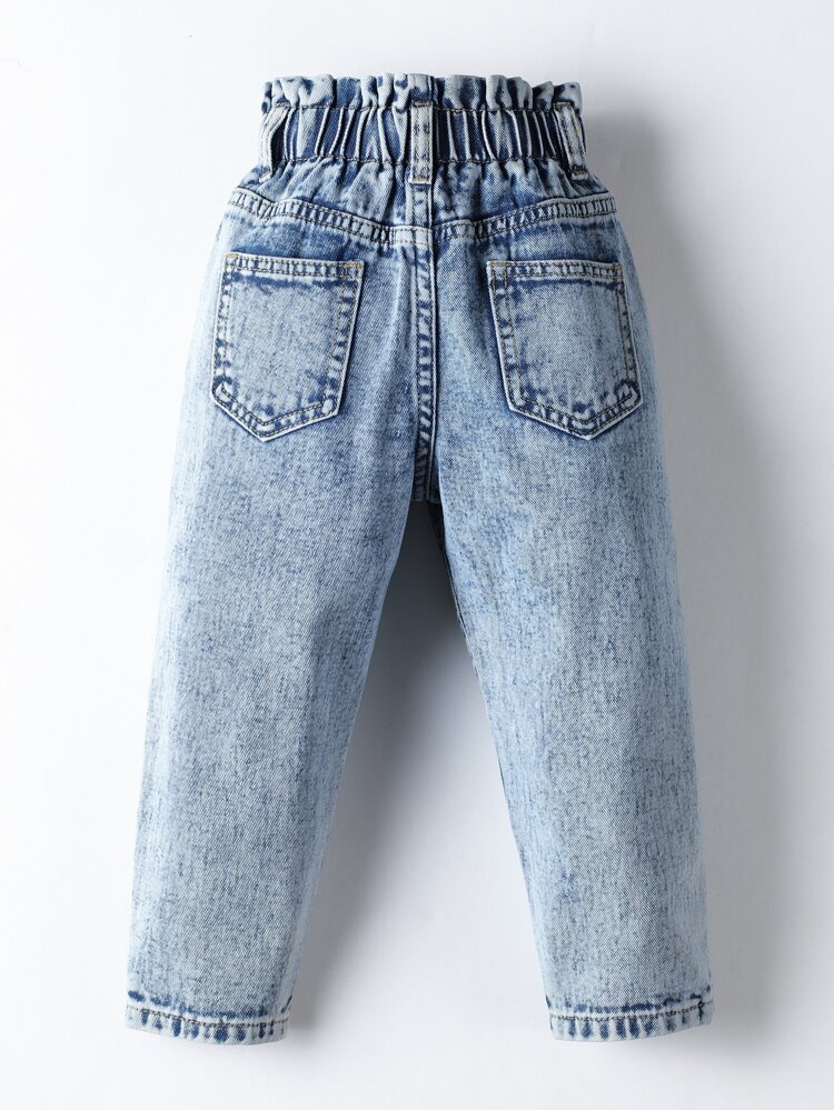 Young Girl Paperbag Waist Tapered Jeans