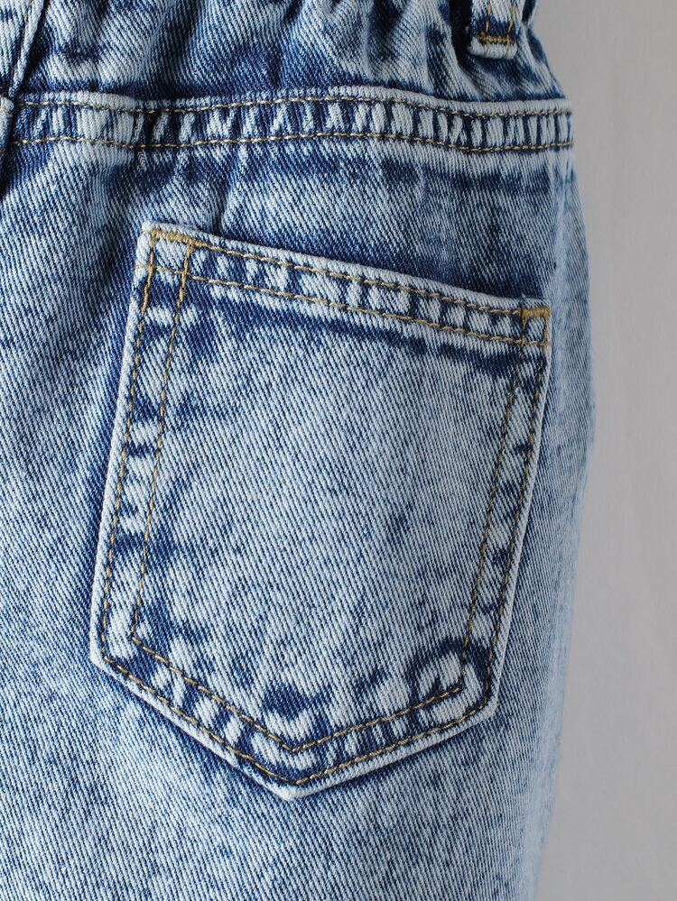 Young Girl Paperbag Waist Tapered Jeans
