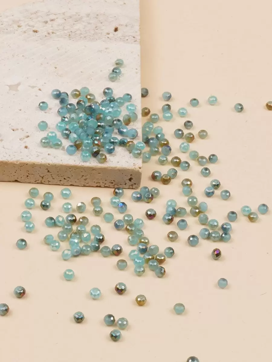 200pcs Random Glass Bead DIY Jewelry Accessory - Multicolor - View 1