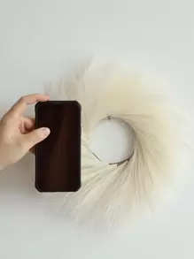 1 件人造蒲苇花环 12.6 英寸仿蒲苇花环装饰适用于家居波西米亚风墙壁装饰秋季装饰婚礼装饰、情人节、礼物生日毕业、秋季装饰、秋季 - 米色 - 查看 4