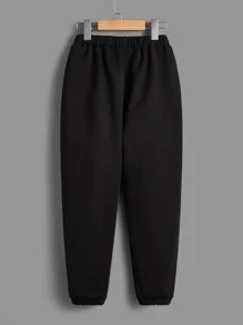 SHEIN Boys Letter And Dinosaur Print Pullover & Drawstring Waist Joggers - Multicolor - View 6