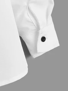 SHEIN 男孩前蝴蝶結襯衫和腰帶長褲 - 藍白色 - 查看 6