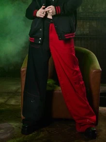 ROMWE Grunge Punk Two Tone Cargo Jeans - Multicolor - View 2