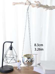 1pc Hanging Plant Container Without Plant - Silver - View 5