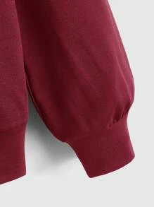 SHEIN Tween Jongen Grafische lettersprint Met kap Hals Sweatshirts