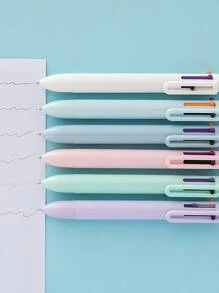 1 chiếc bút bi Macaron 6 màu kèm ruột bút nhiều màu 0,5mm, thích hợp để ghi chép nhật ký và viết khi trở lại trường - Nhiều màu - Xem 5