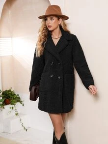 RELISH NOLESS 女式休闲仿皮草双排扣夹克，秋冬