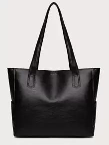 女士简约大容量纯色手提包，优雅拉链仿皮手提包时尚单肩包，轻便日常通勤工作挎包，休闲旅行购物袋流浪汉钱包，适合节日礼物，书包，返校，大容量，轻便，便携，商务休闲，适合少女女大学生，新手和白领工作者，非常适合返校、中学、高中、工作、商务、通勤、大学、办公室，时尚女士工作包，适合日常优雅和特殊场合